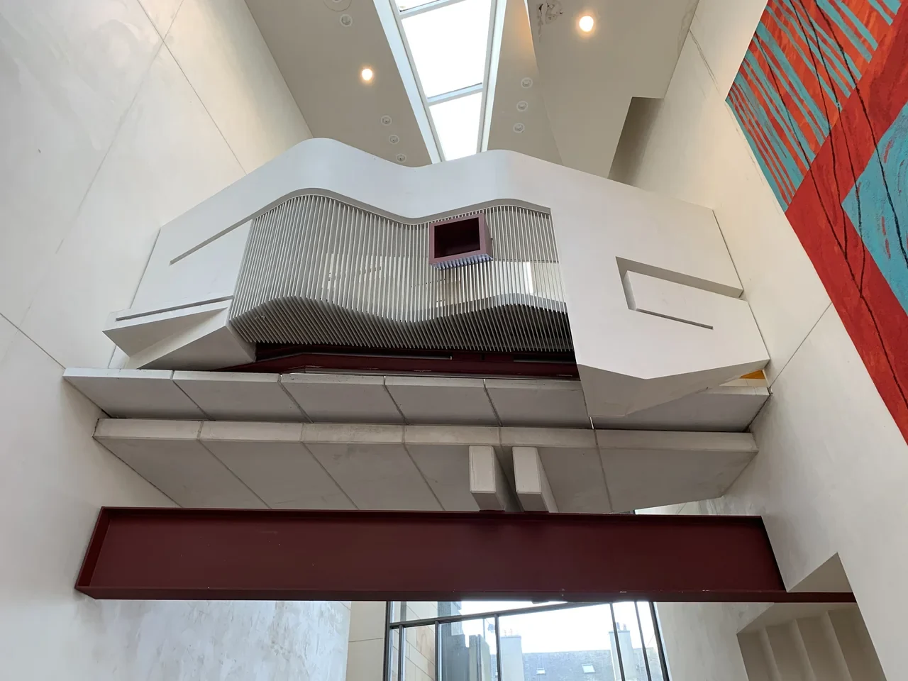 Balcony and rooflight inside the National Museum of Scotland in Edinburgh, February 2020