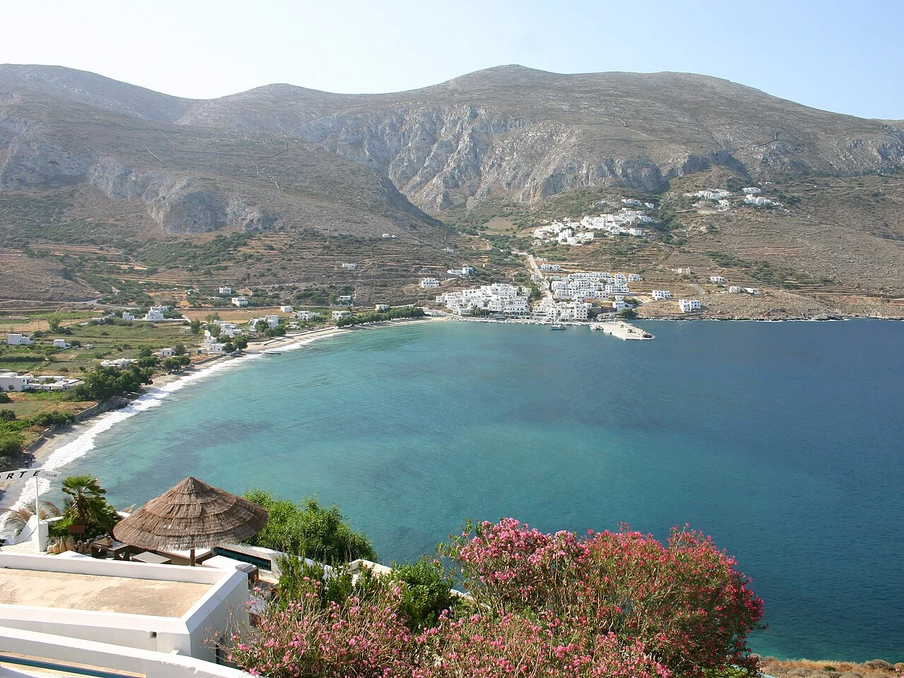 Amorgos Aegiali koyuna yüksekten bakış, 2006