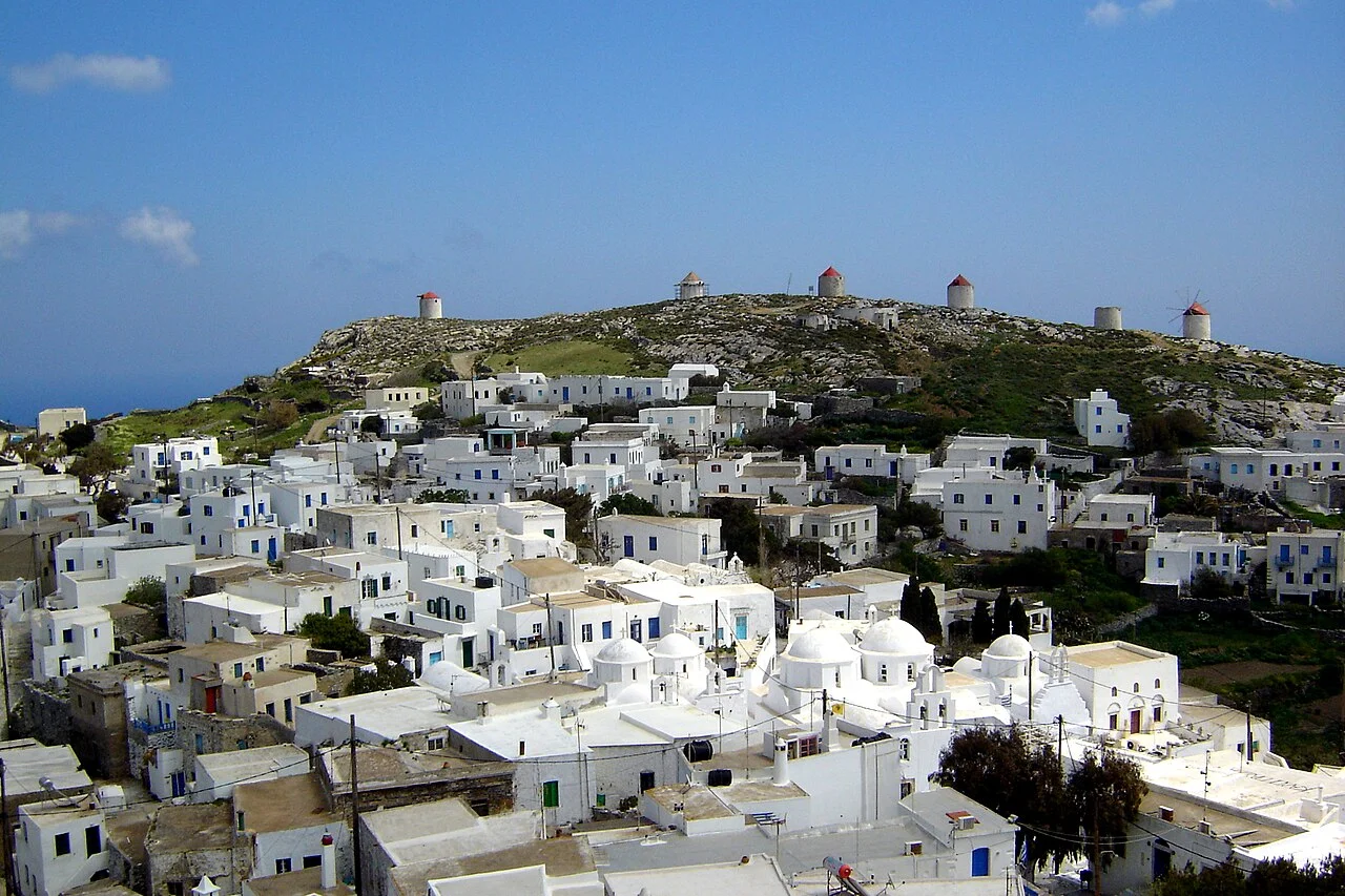 Amorgos Chora yerleşimi ve tepelerdeki değirmenler, 2009