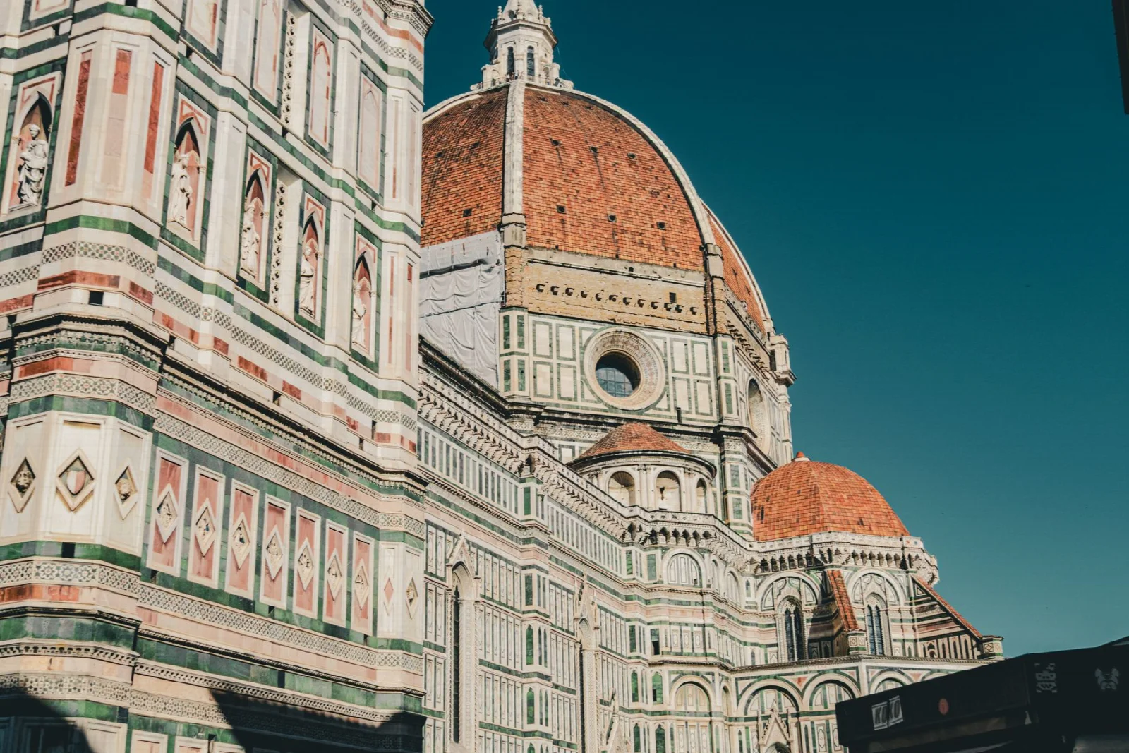 The dome and exterior architectural details of Florence Cathedral