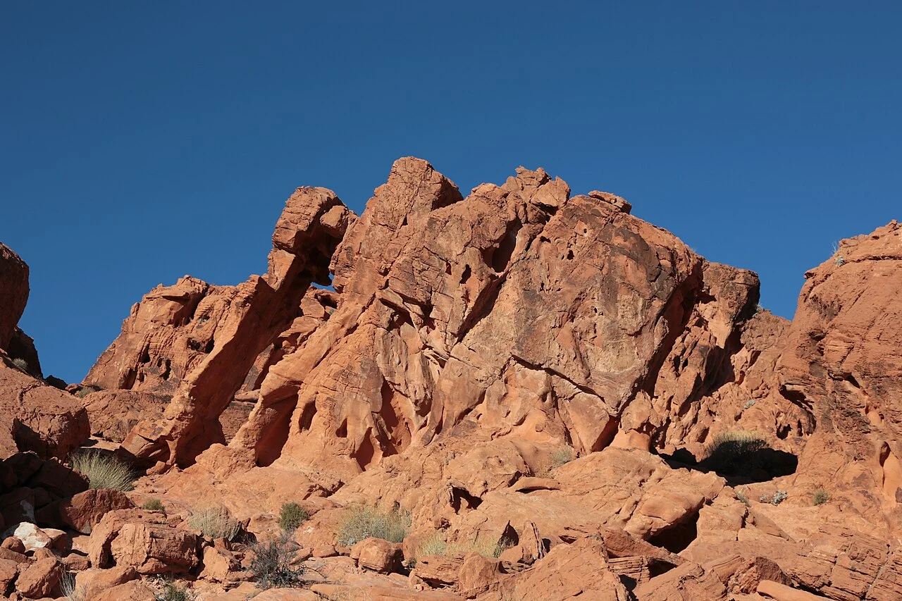 Nevada Valley of Fire State Park Elephant Rock oluşumu, 2020