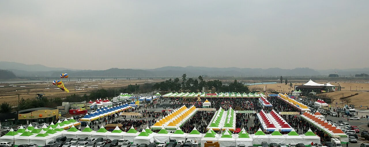 Paju Soya Fasulyesi Festivali alanının genel görünümü; Korea.net / Korean Culture and Information Service (Jeon Han), 21 Kasım 2014 arşiv fotoğrafı. Güncel festival takvimi değildir.